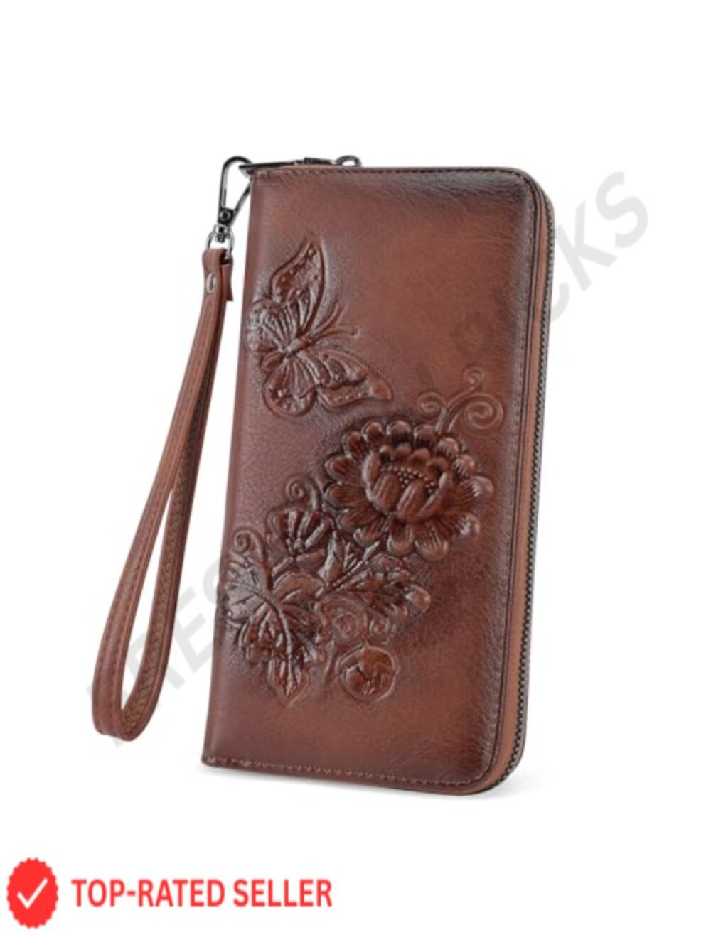 Womens Wallet RFID Multi Card Slots Large Capacity Clutch Wristlet Faux Leather